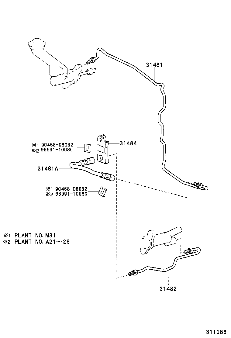  MARK 2 MARK 2 BLIT |  CLUTCH PEDAL FLEXIBLE HOSE