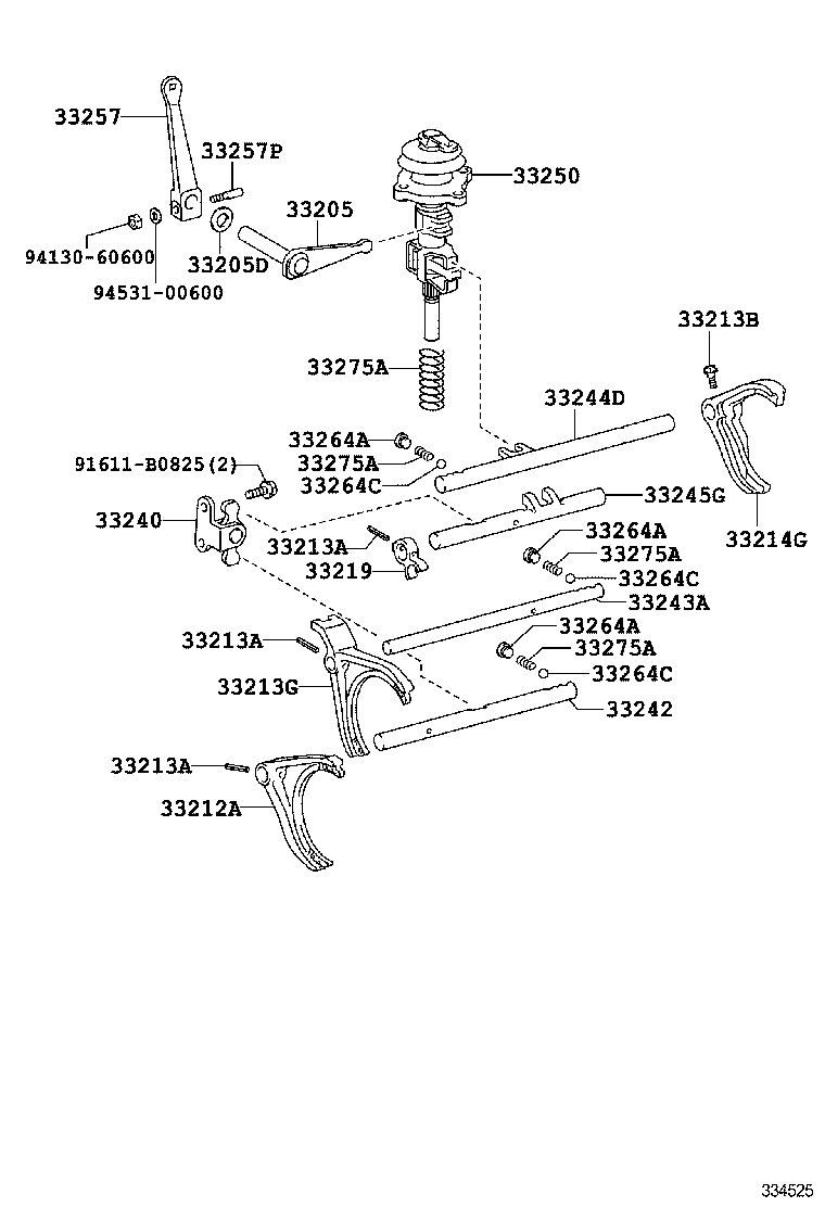  QUICK DELIVERY 200 |  GEAR SHIFT FORK LEVER SHAFT MTM