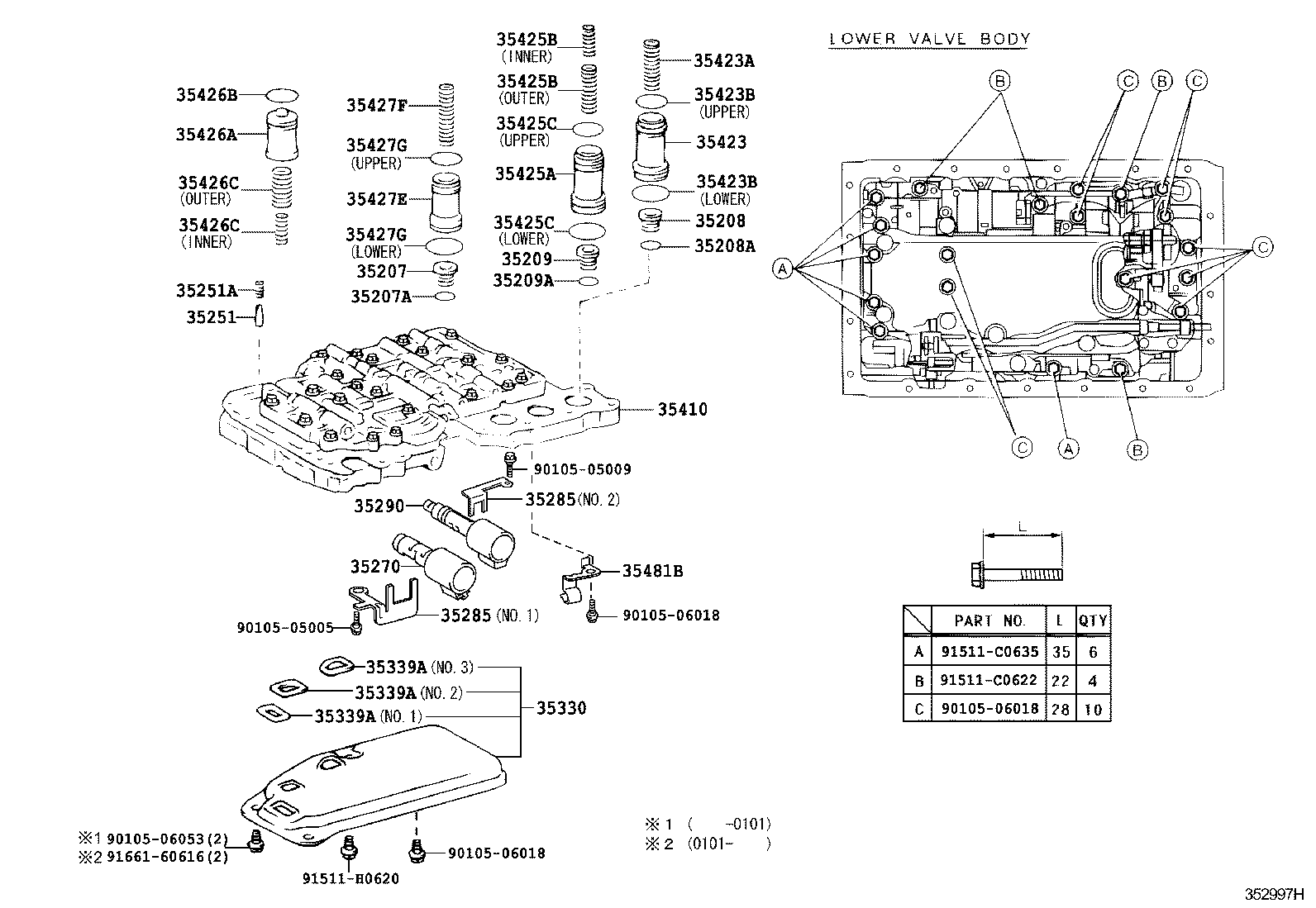  MARK 2 MARK 2 BLIT |  VALVE BODY OIL STRAINER ATM