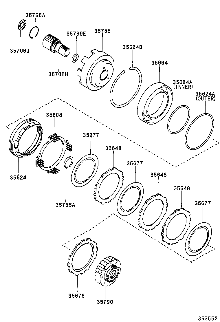  NOAH VOXY |  CENTER SUPPORT PLANETARY SUN GEAR ATM