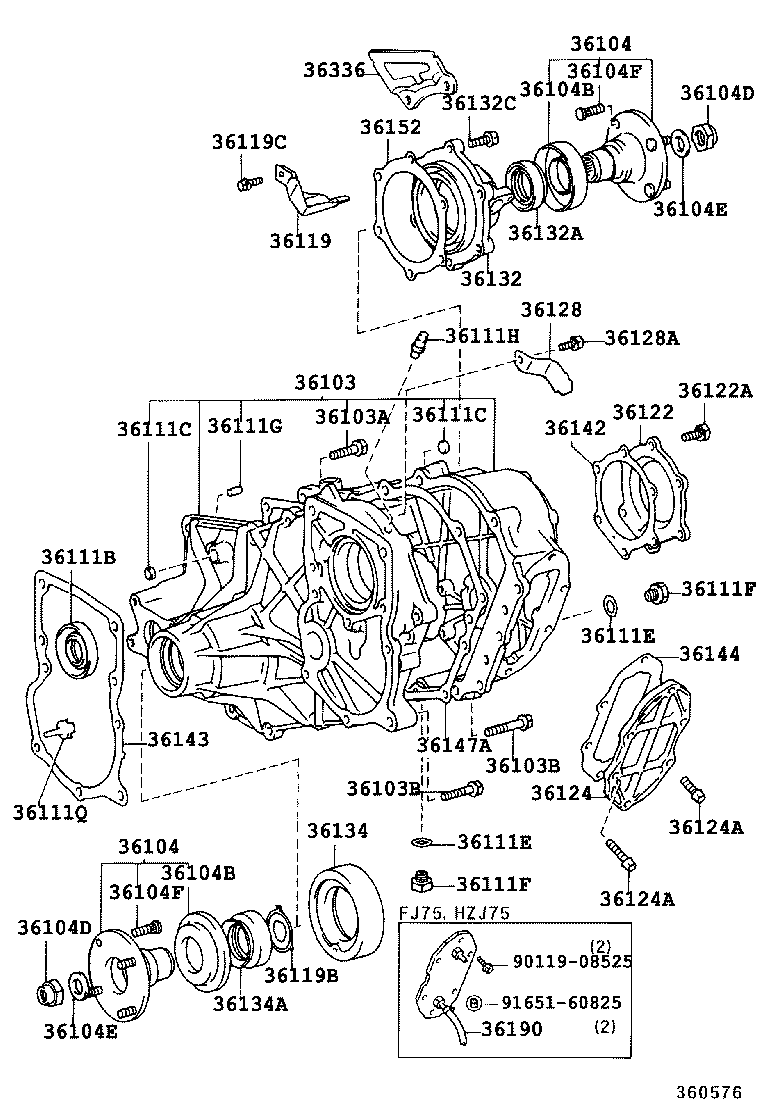  LAND CRUISER 70 |  TRANSFER CASE EXTENSION HOUSING