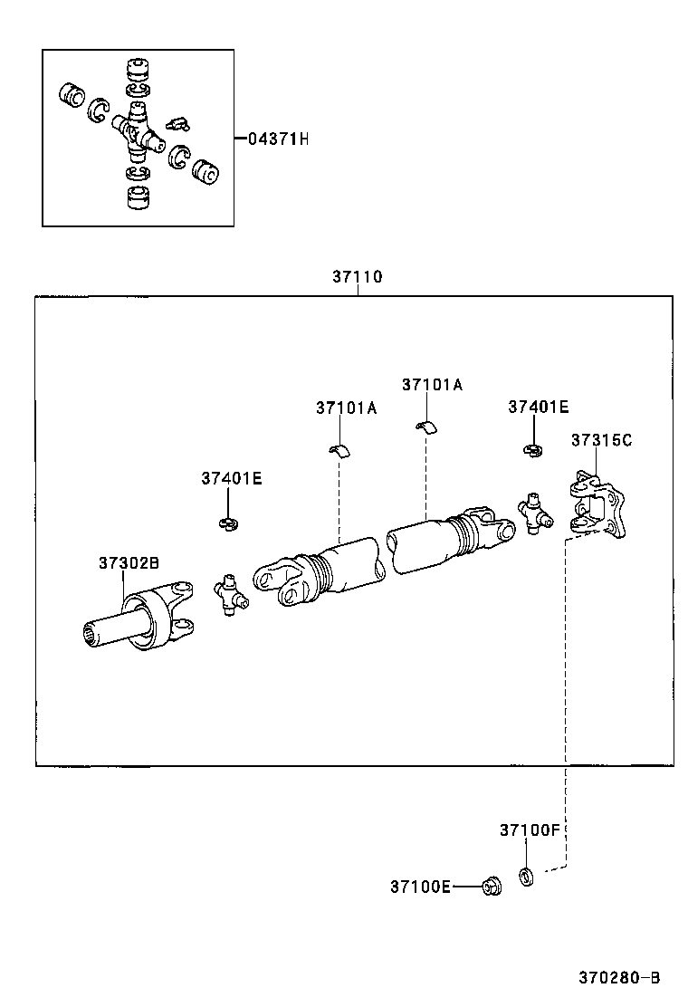  HILUX SURF |  PROPELLER SHAFT UNIVERSAL JOINT