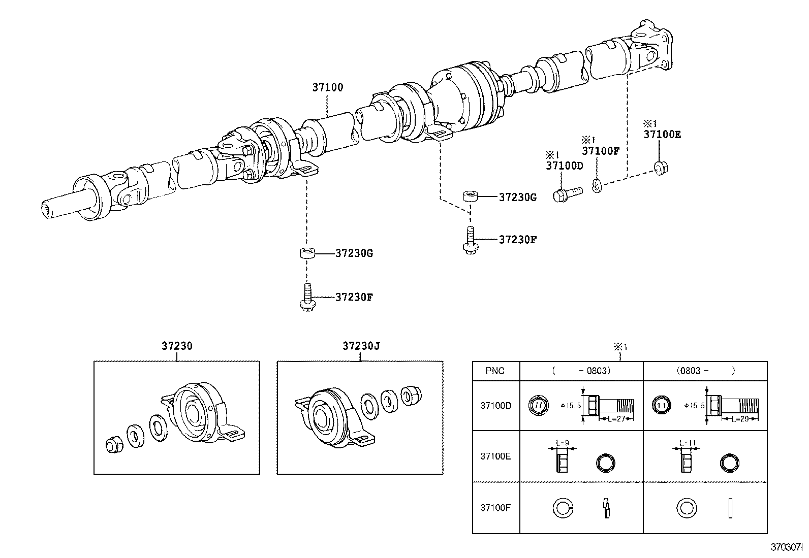  HARRIER |  PROPELLER SHAFT UNIVERSAL JOINT