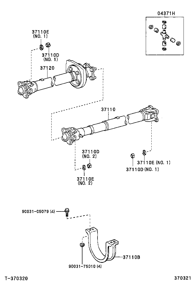  DYNA TOYOACE |  PROPELLER SHAFT UNIVERSAL JOINT