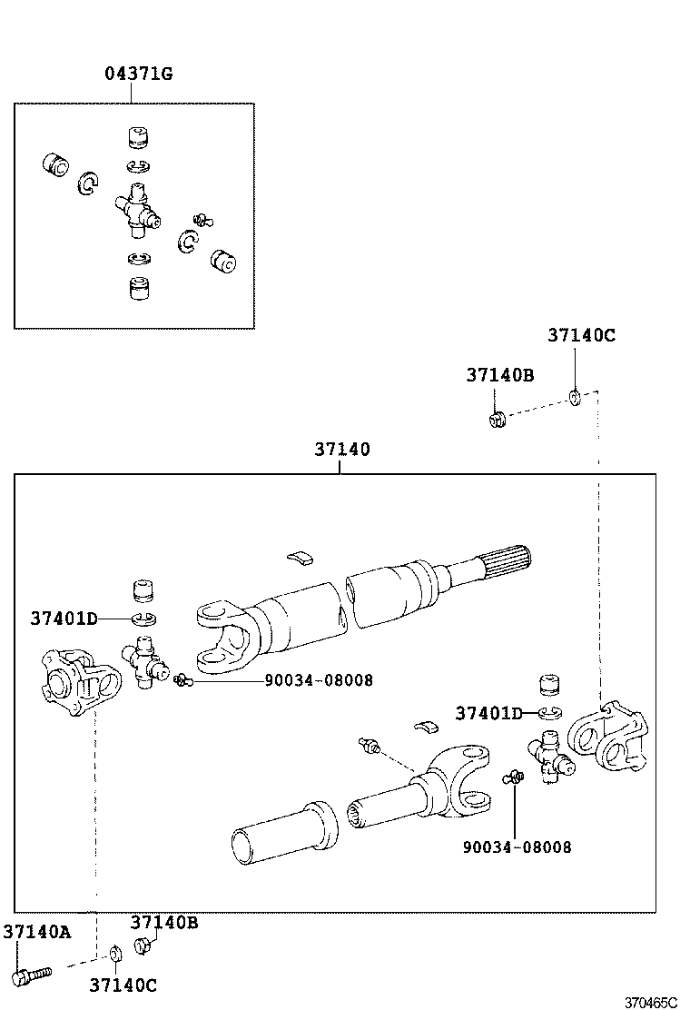  DYNA TOYOACE |  PROPELLER SHAFT UNIVERSAL JOINT