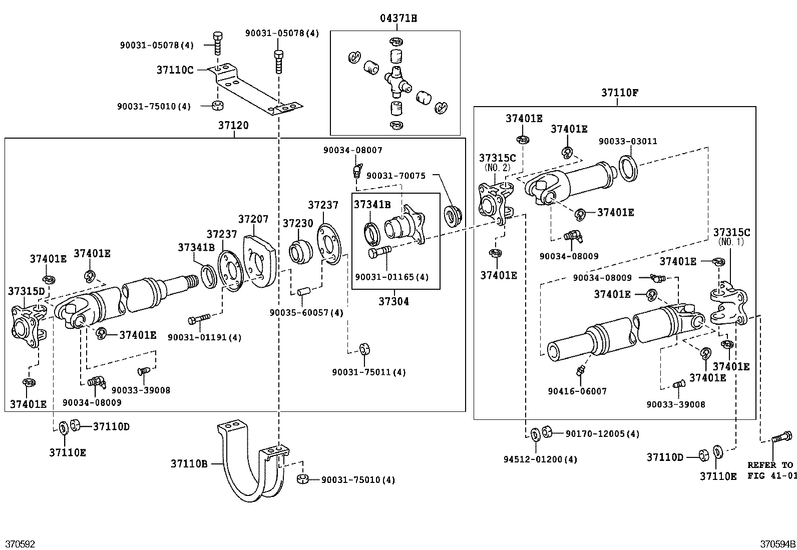  DYNA TOYOACE |  PROPELLER SHAFT UNIVERSAL JOINT