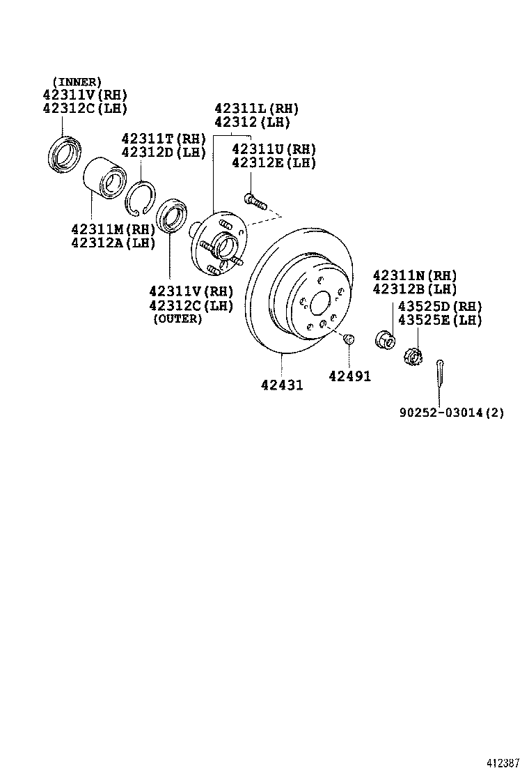  CAMRY |  REAR AXLE SHAFT HUB