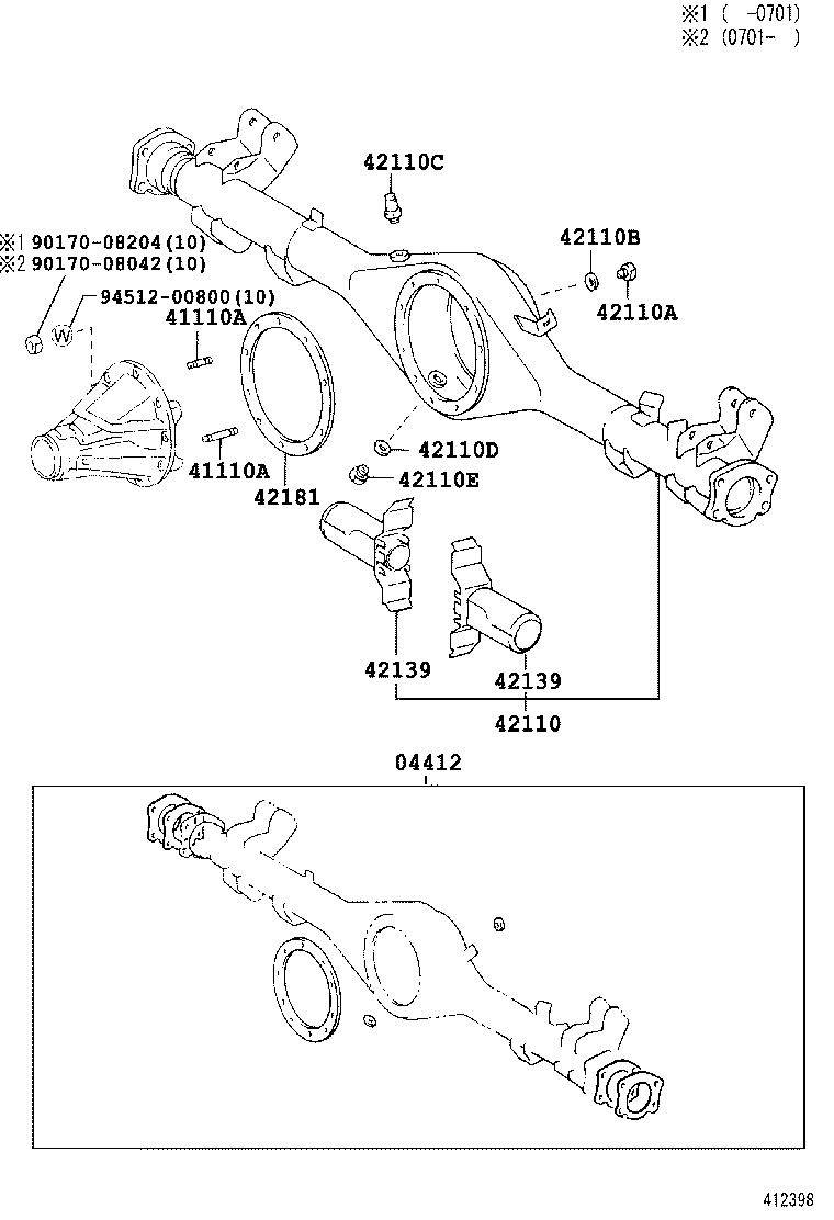  PORTE |  REAR AXLE HOUSING DIFFERENTIAL