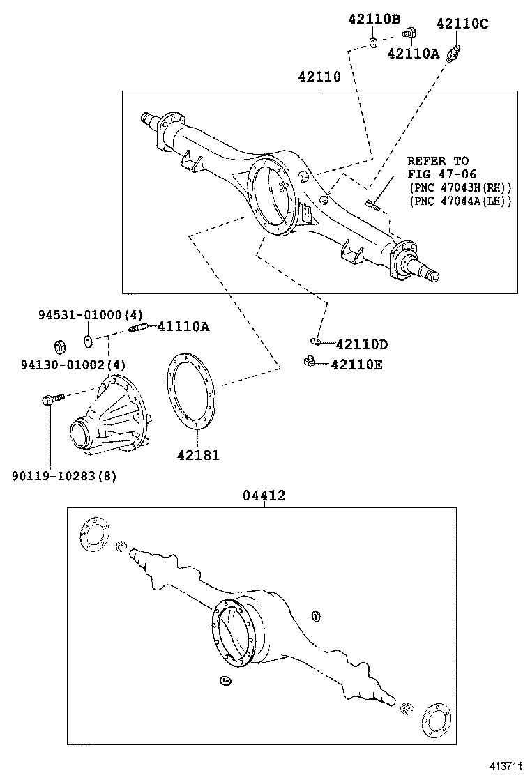  QUICK DELIVERY 200 |  REAR AXLE HOUSING DIFFERENTIAL
