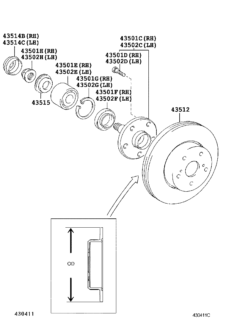  ALTEZZA ALTEZZA GITA |  FRONT AXLE HUB