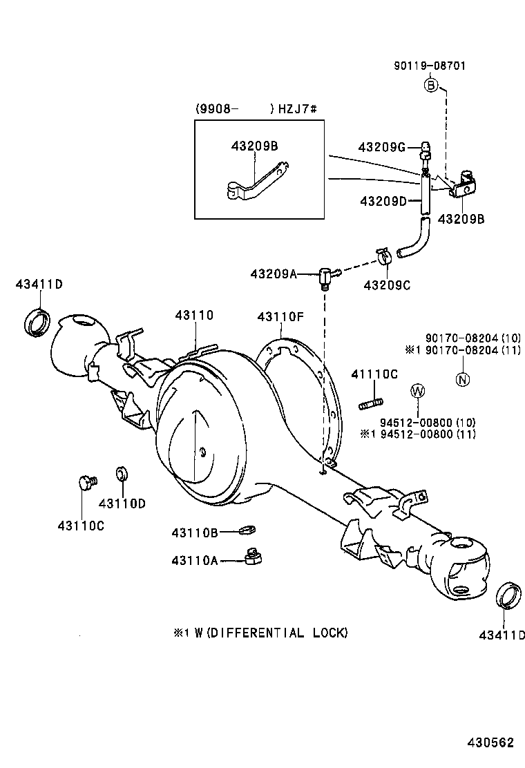  LAND CRUISER 70 |  FRONT AXLE HOUSING DIFFERENTIAL