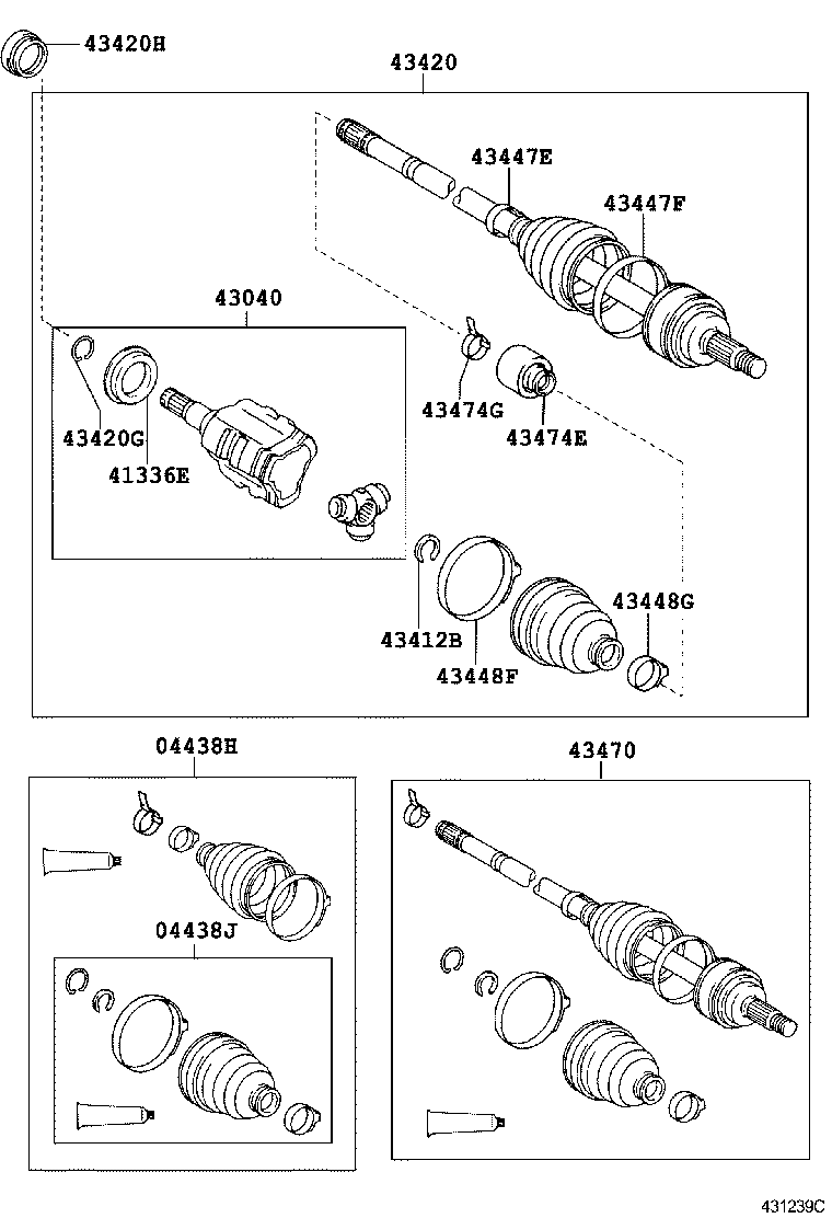  AVENSIS |  FRONT DRIVE SHAFT