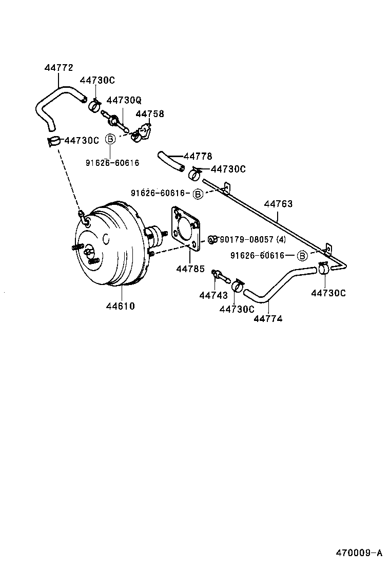  HILUX SURF |  BRAKE BOOSTER VACUUM TUBE