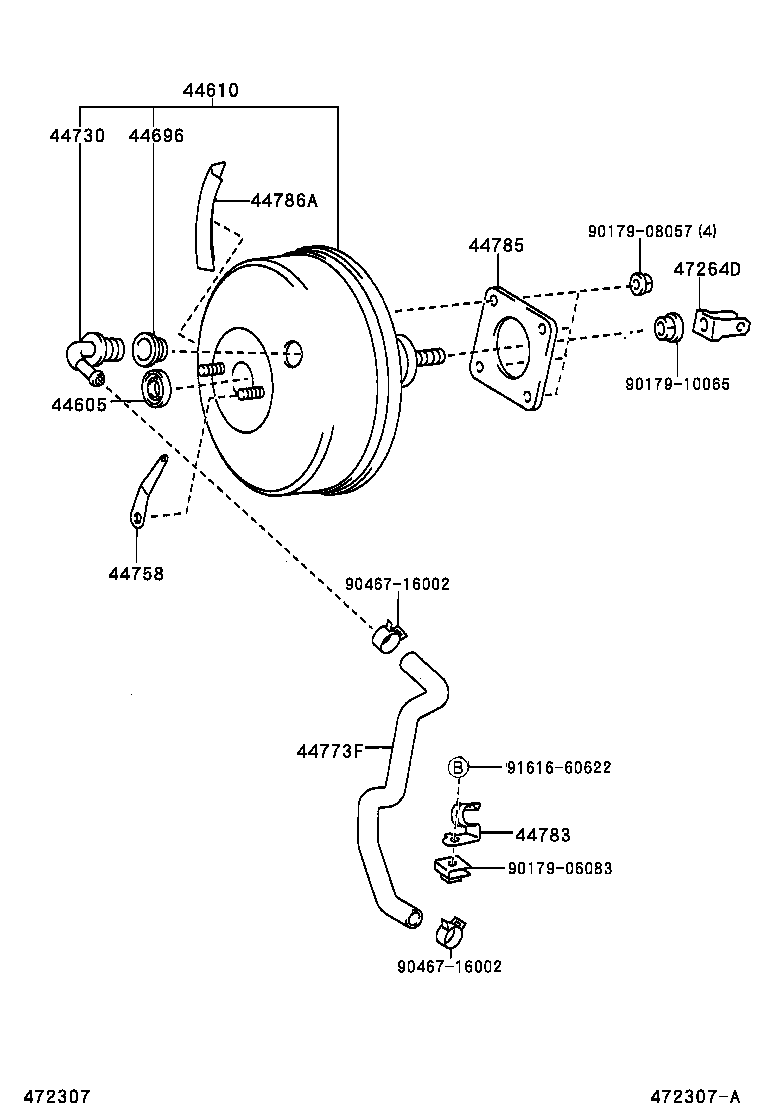  KLUGER L V |  BRAKE BOOSTER VACUUM TUBE