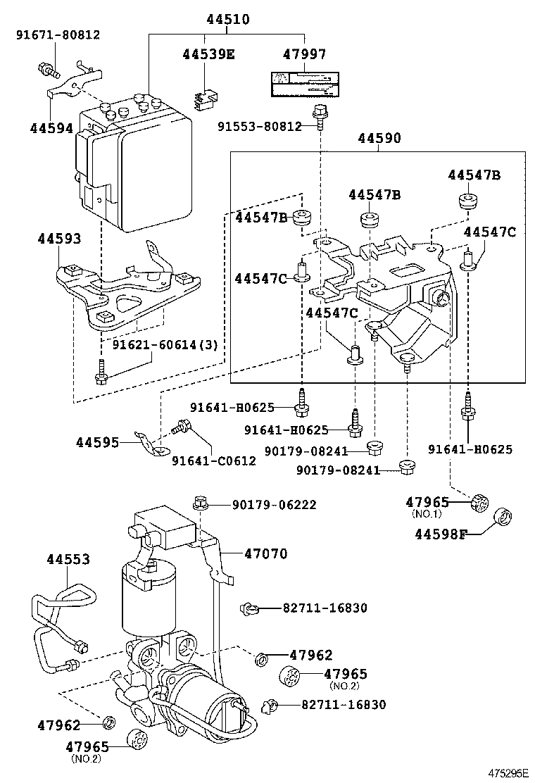  LS460 460L |  BRAKE TUBE CLAMP