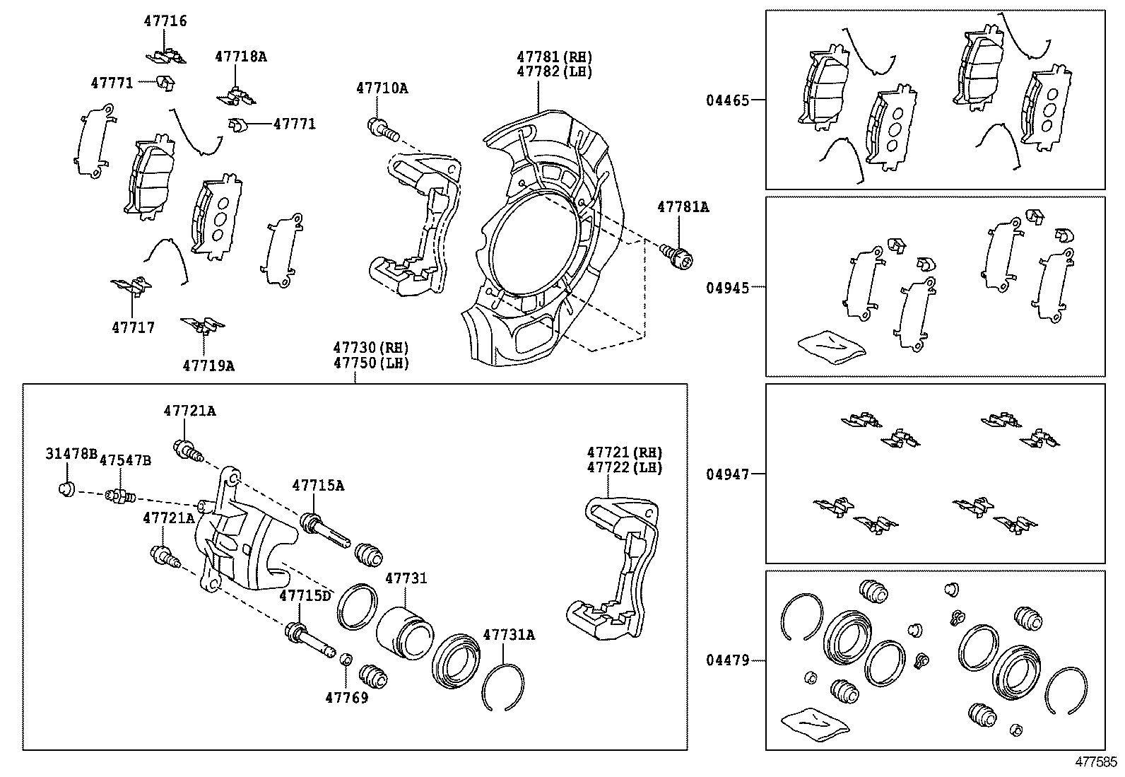  CAMRY |  FRONT DISC BRAKE CALIPER DUST COVER