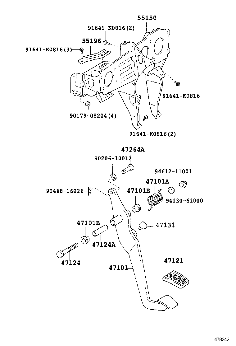  QUICK DELIVERY 200 |  BRAKE PEDAL BRACKET