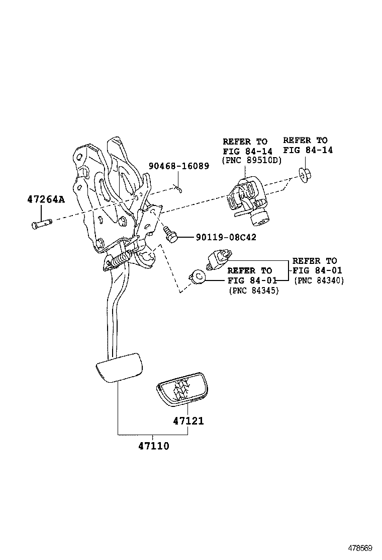  EQ EV |  BRAKE PEDAL BRACKET