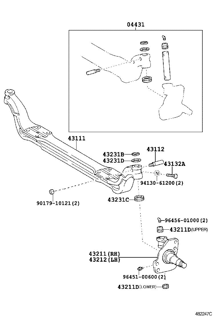  DYNA TOYOACE HV |  FRONT AXLE ARM STEERING KNUCKLE