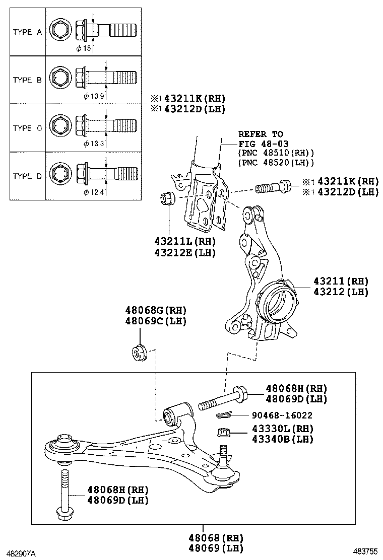  EQ EV |  FRONT AXLE ARM STEERING KNUCKLE