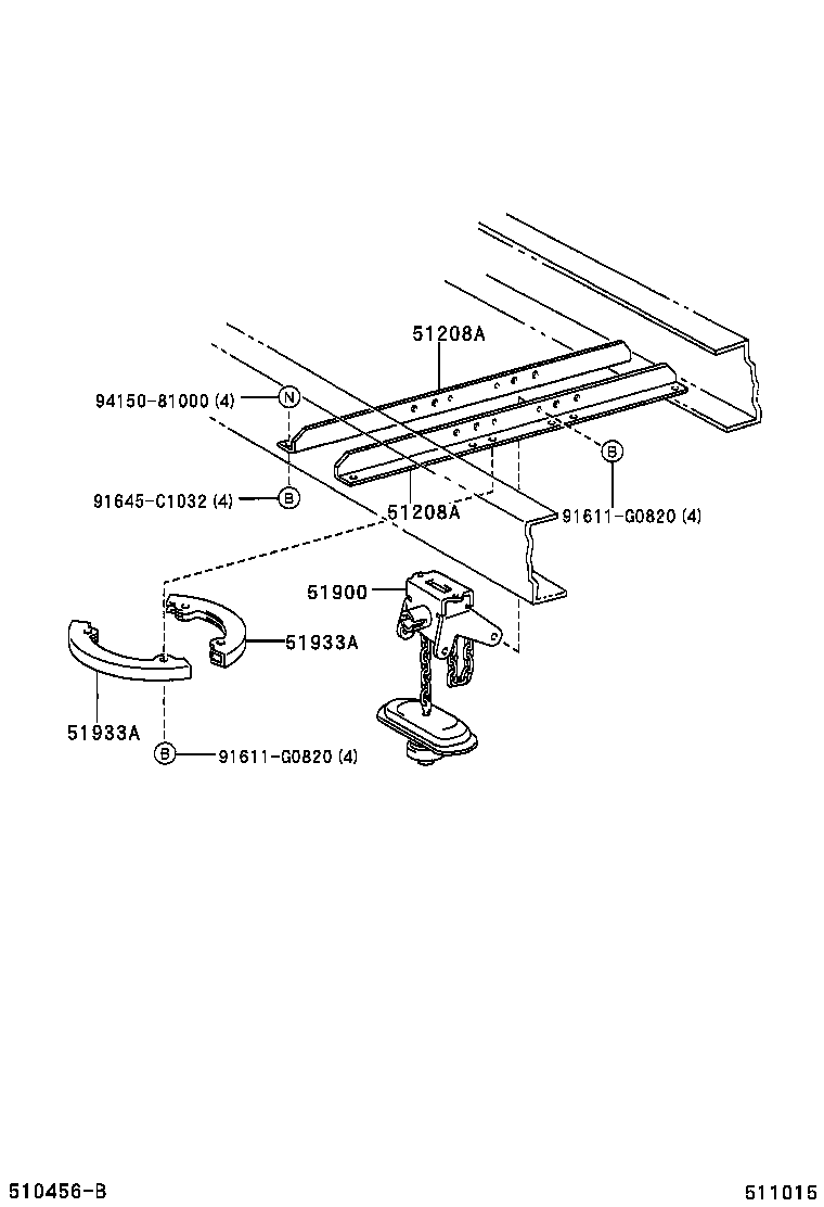  DYNA TOYOACE HV |  SPARE WHEEL CARRIER