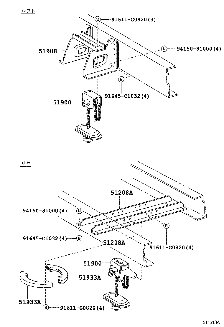  DYNA TOYOACE |  SPARE WHEEL CARRIER