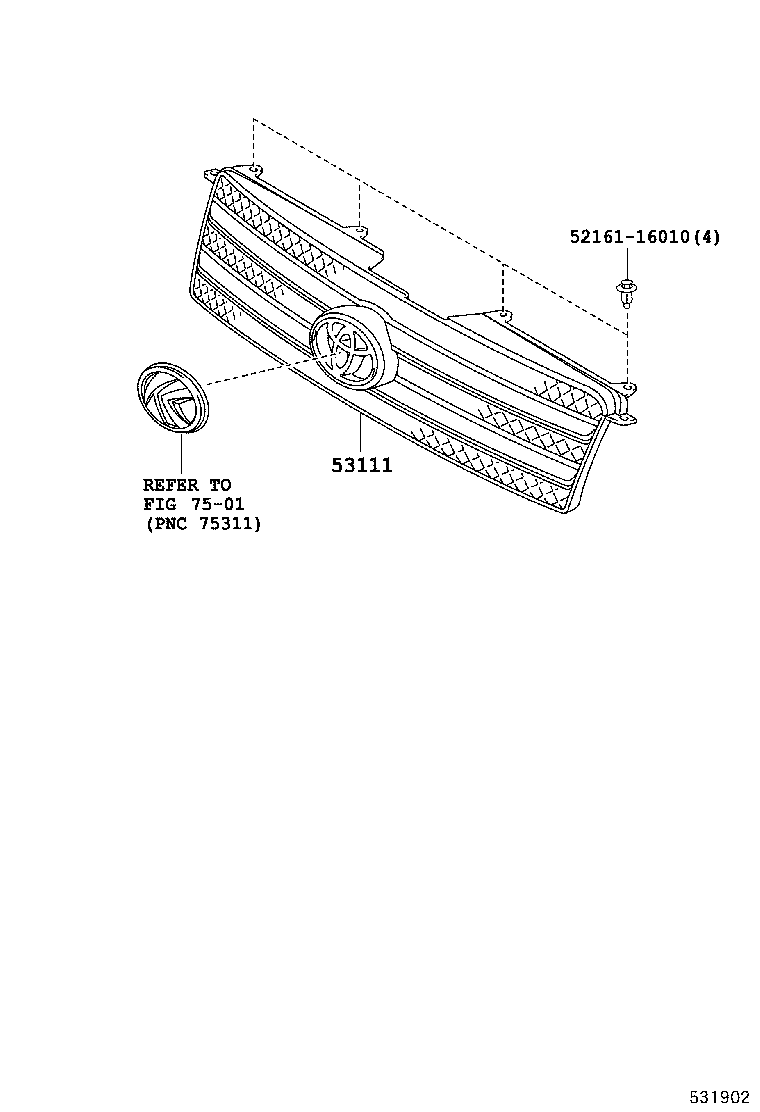  KLUGER HV |  RADIATOR GRILLE