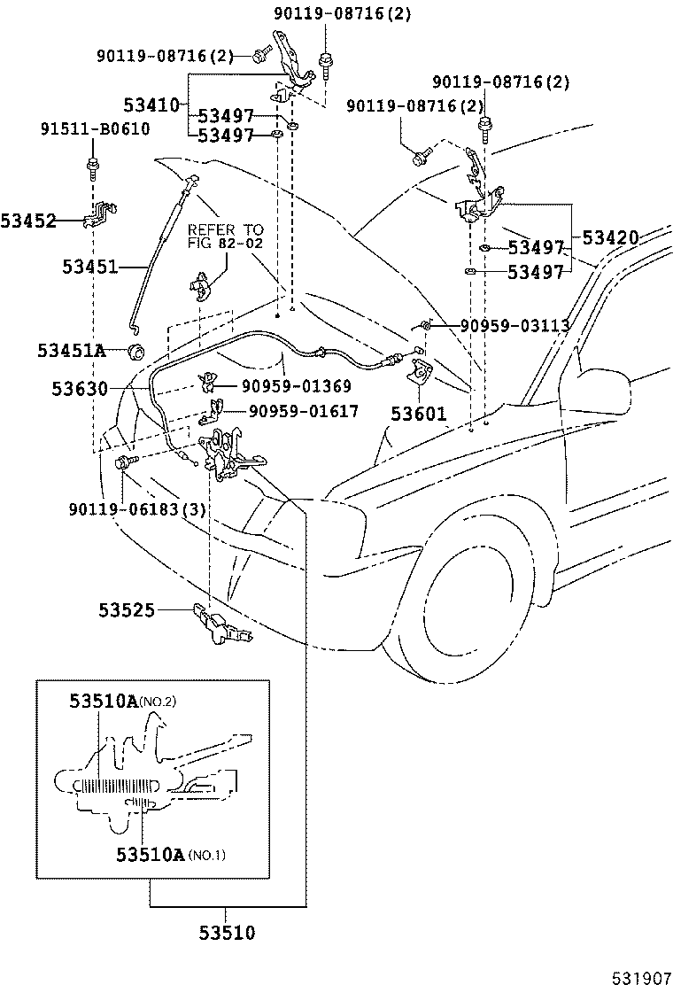  KLUGER HV |  HOOD LOCK HINGE