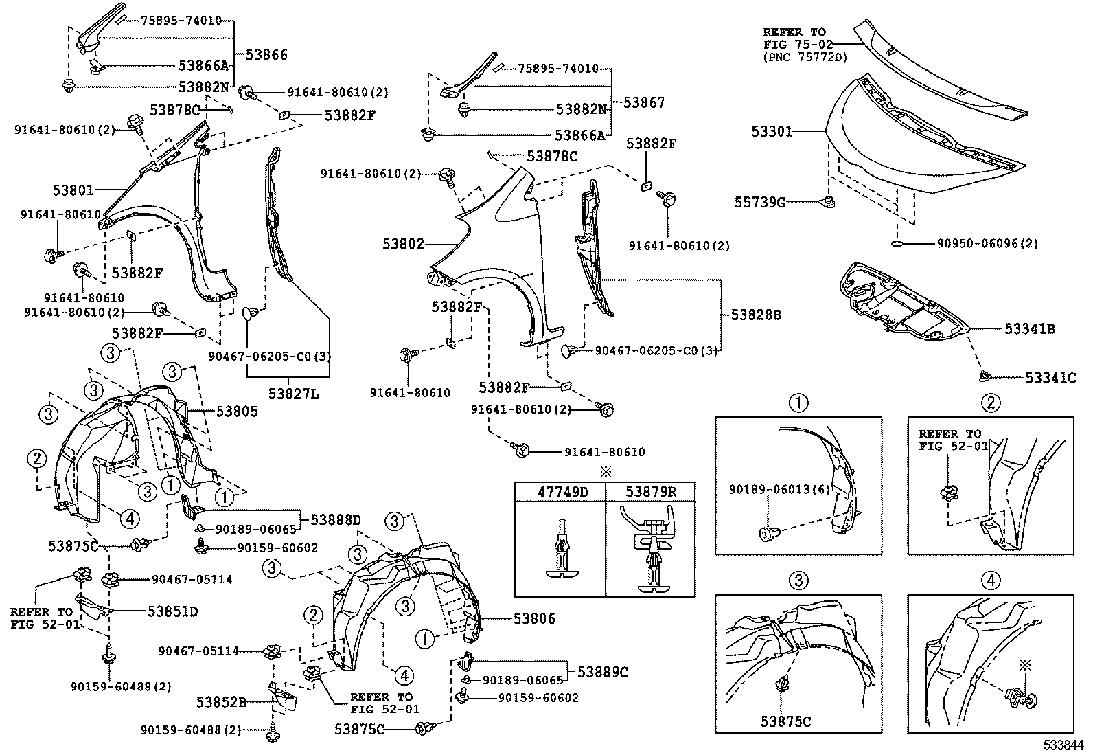 EQ EV |  HOOD FRONT FENDER