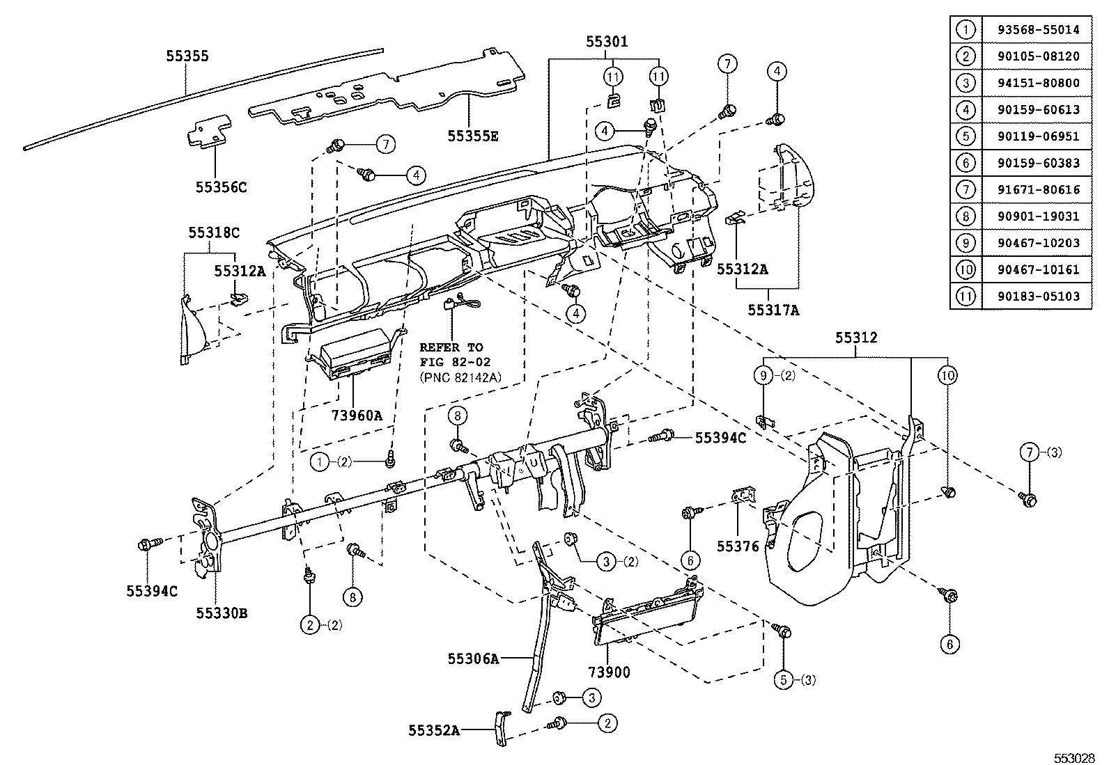  EQ EV |  INSTRUMENT PANEL GLOVE COMPARTMENT