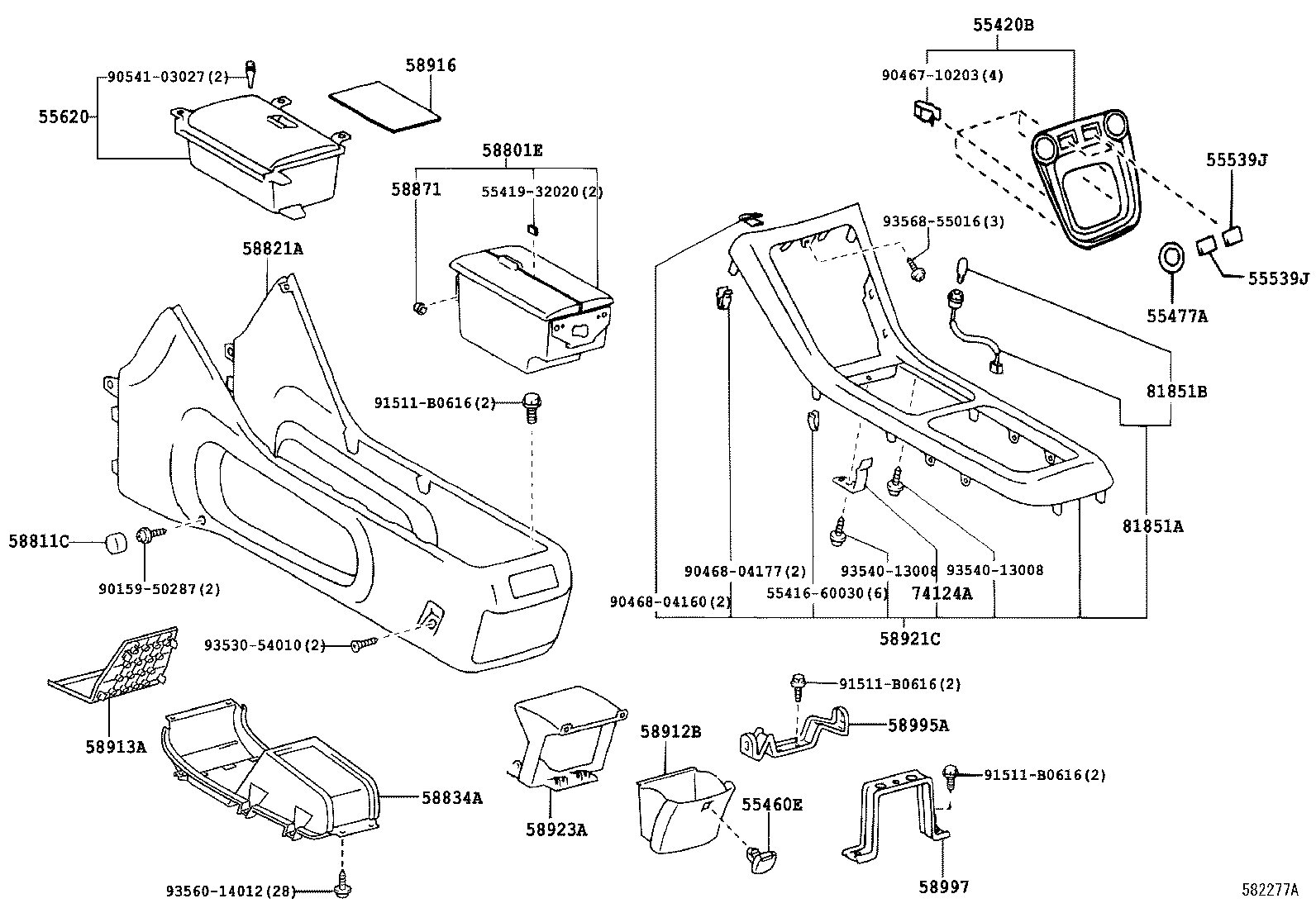  KLUGER HV |  CONSOLE BOX BRACKET