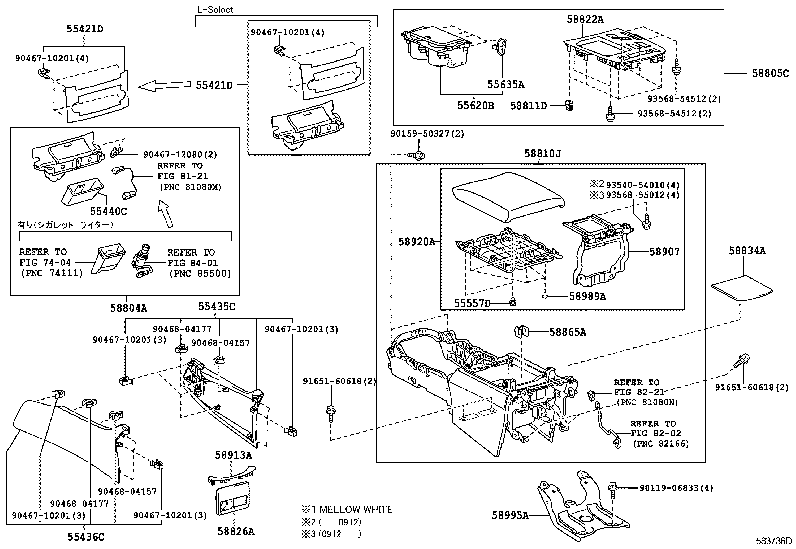  LS600H 600HL |  CONSOLE BOX BRACKET