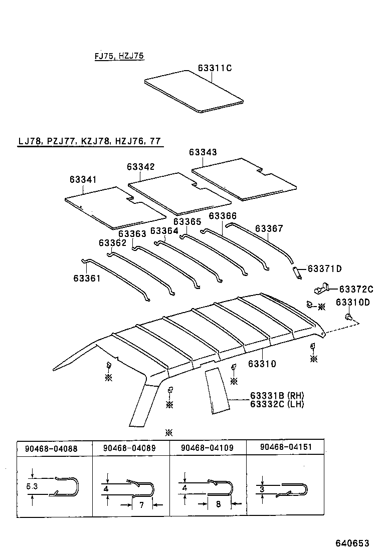  LAND CRUISER 70 |  ROOF HEADLINING SILENCER PAD