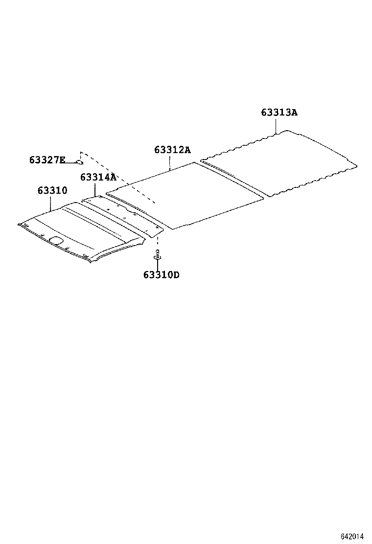  DYNA TOYOACE |  ROOF HEADLINING SILENCER PAD