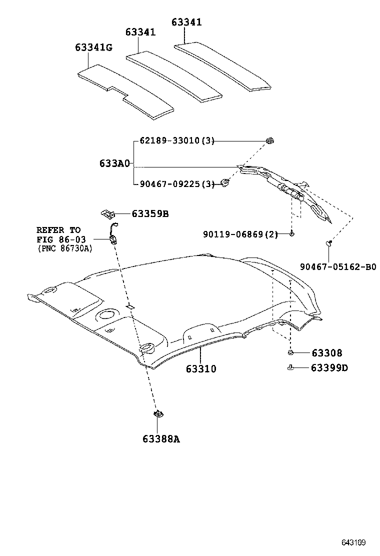  EQ EV |  ROOF HEADLINING SILENCER PAD