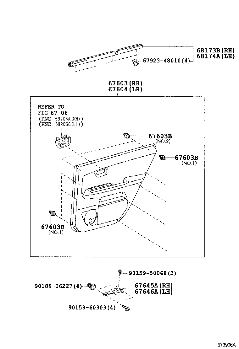  HARRIER HV |  REAR DOOR PANEL GLASS