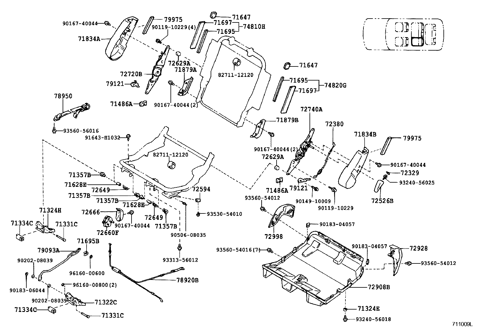  LAND CRUISER 100 |  SEAT SEAT TRACK