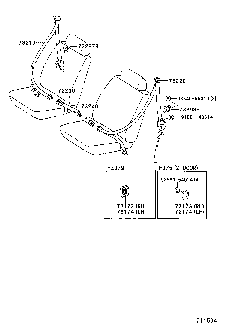  LAND CRUISER 70 |  SEAT BELT