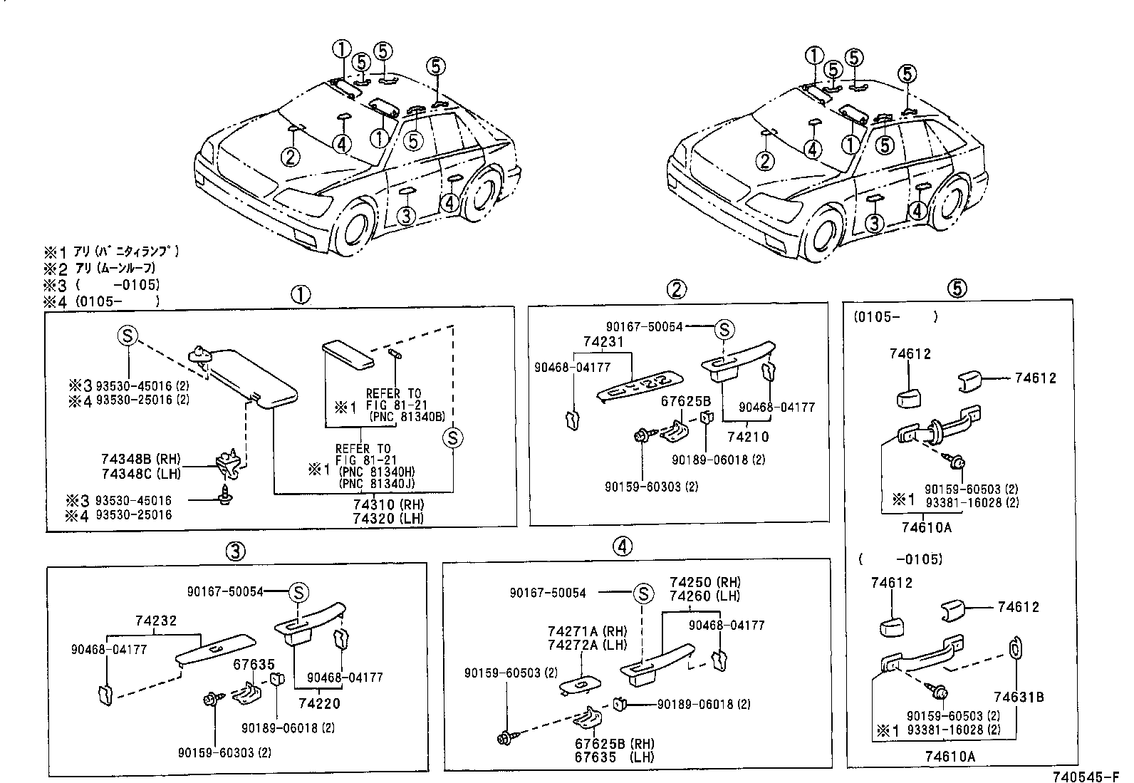  ALTEZZA ALTEZZA GITA |  ARMREST VISOR