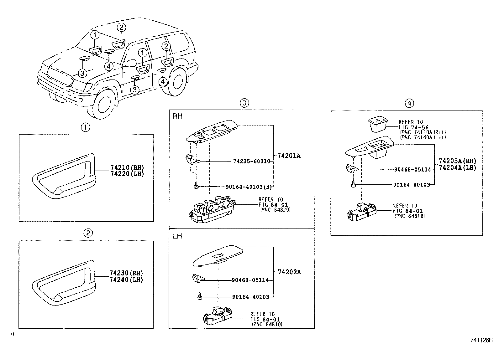  LAND CRUISER 100 |  ARMREST VISOR