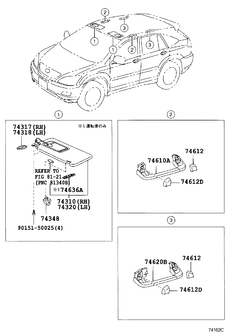  HARRIER HV |  ARMREST VISOR