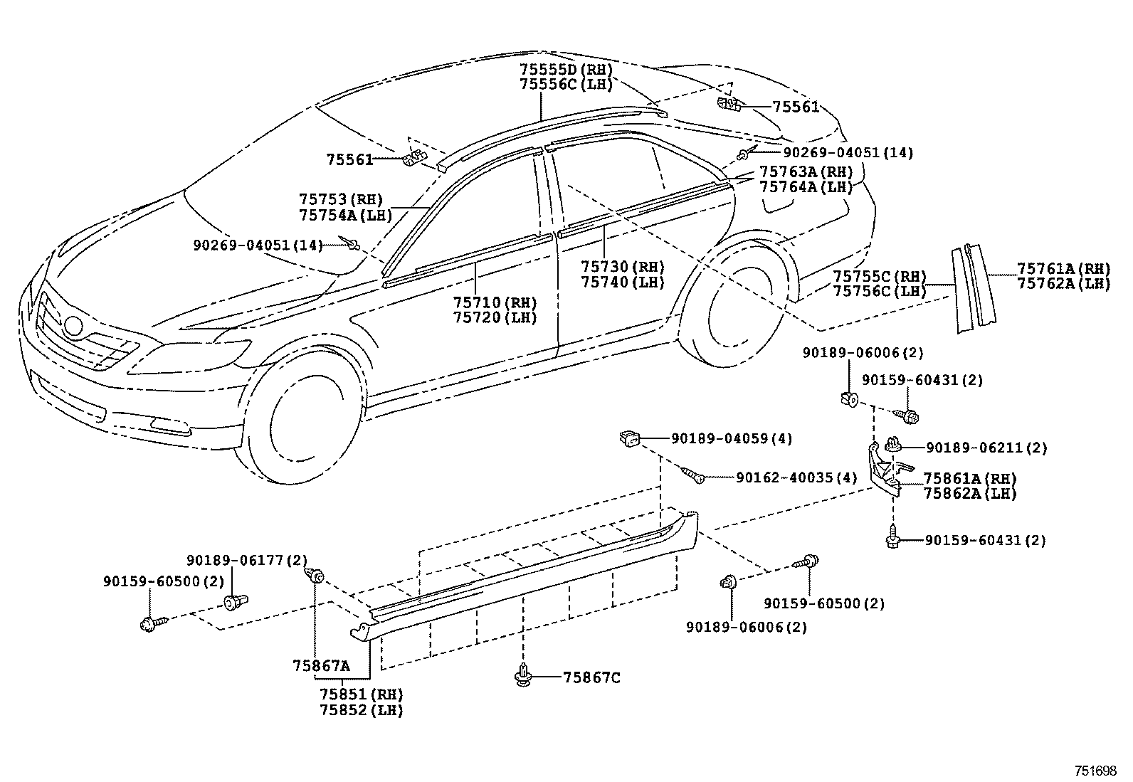  CAMRY |  SIDE MOULDING