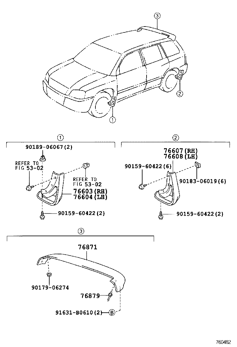  KLUGER HV |  MUDGUARD SPOILER