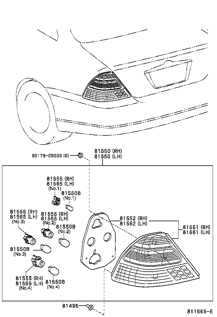  COROLLA FIELDER |  REAR COMBINATION LAMP