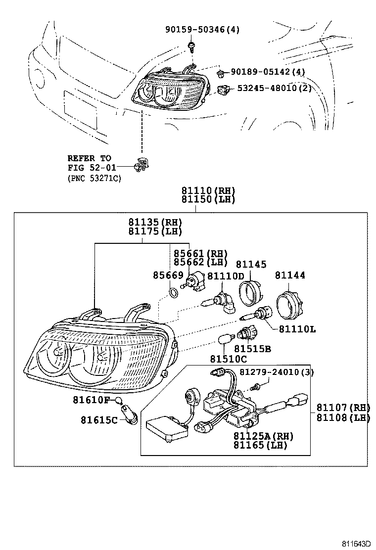  KLUGER L V |  HEADLAMP