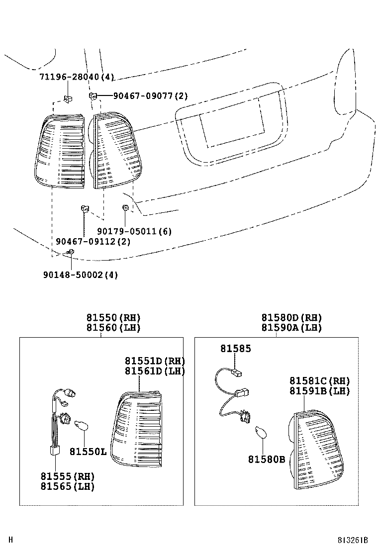  LAND CRUISER 100 |  REAR COMBINATION LAMP