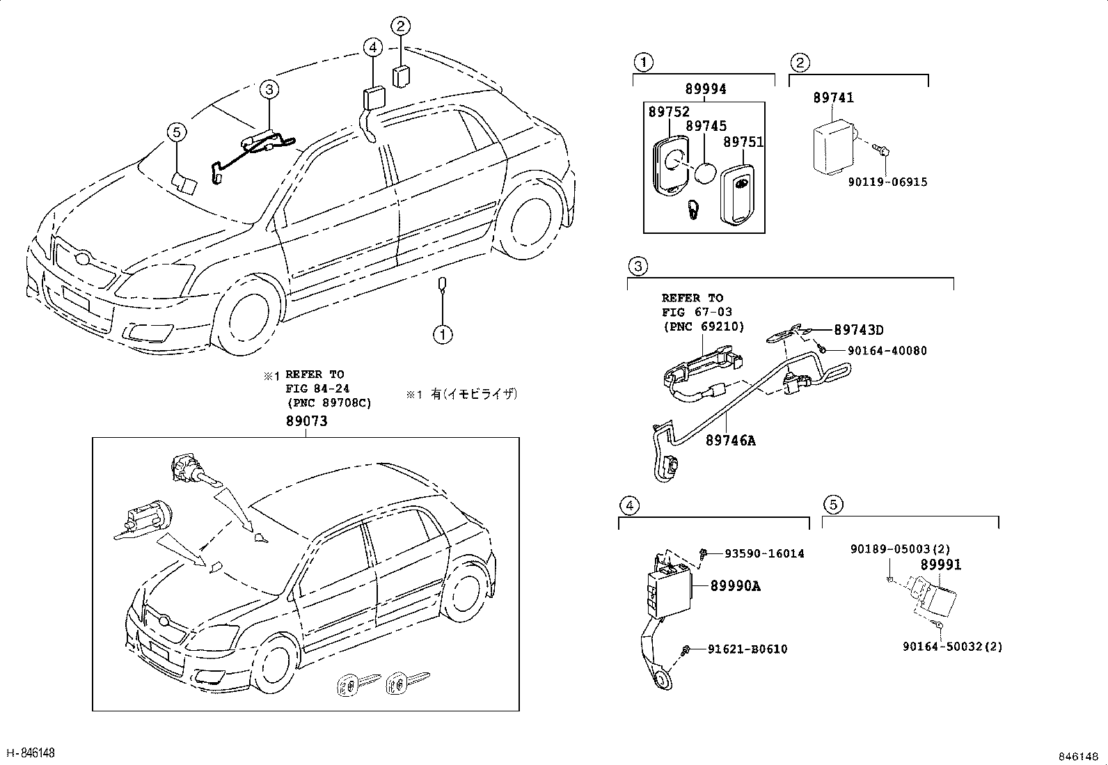  COROLLA RUNX ALLEX |  WIRELESS DOOR LOCK