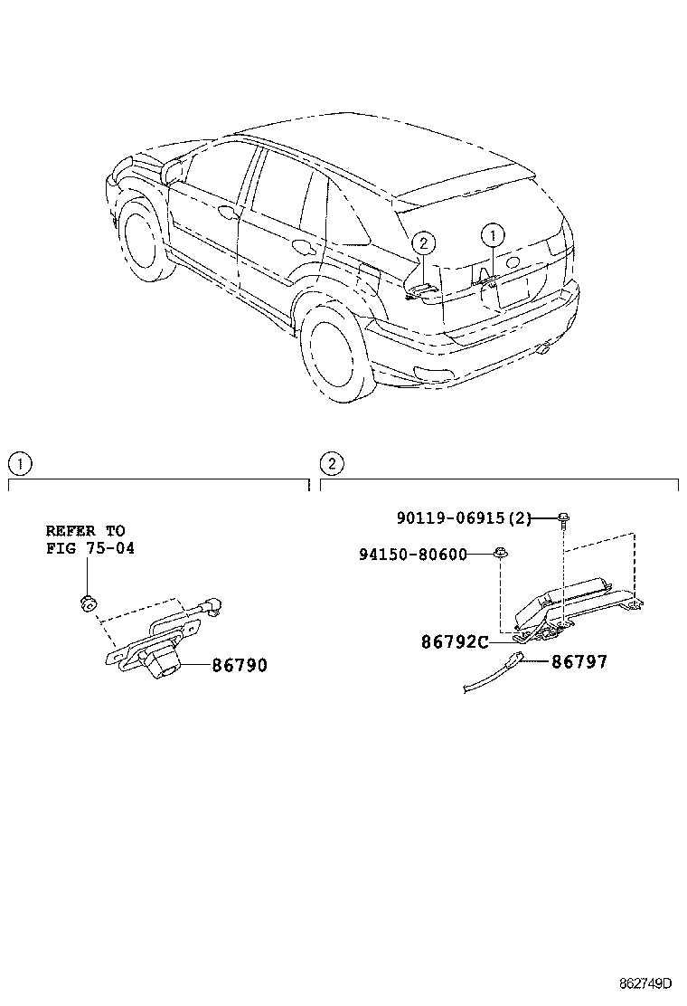  HARRIER HV |  REAR MONITOR DISPLAY CAMERA