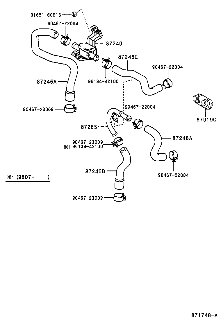  HILUX SURF |  HEATING AIR CONDITIONING WATER PIPING