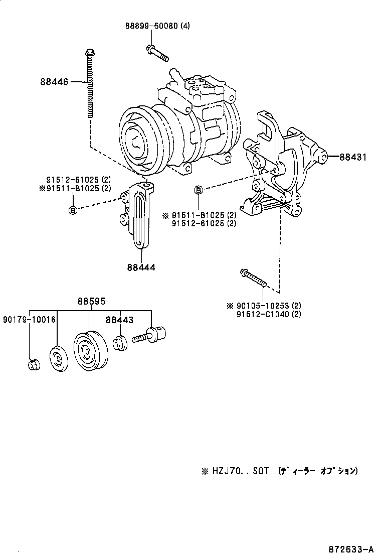  LAND CRUISER 70 |  HEATING AIR CONDITIONING COMPRESSOR